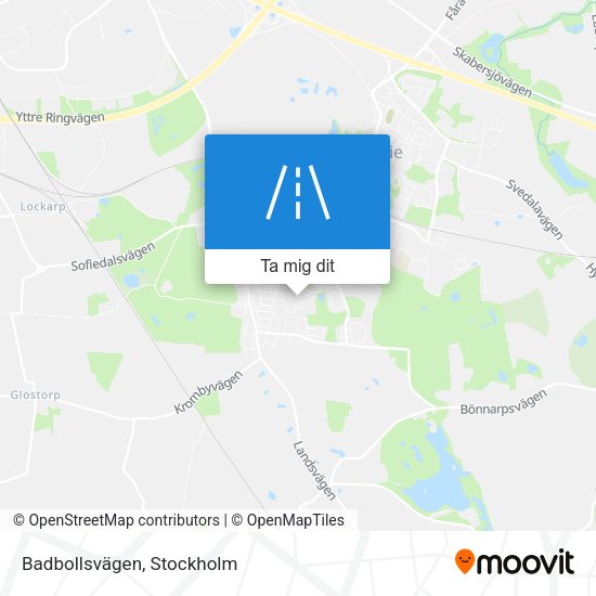 Badbollsvägen karta
