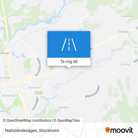 Nattsländevägen karta