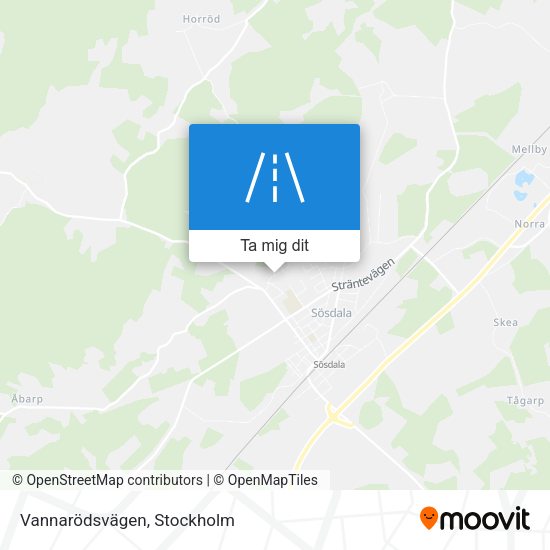 Vannarödsvägen karta