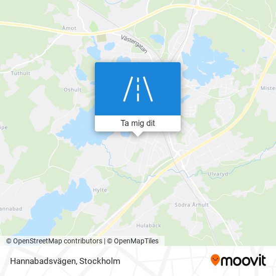 Hannabadsvägen karta