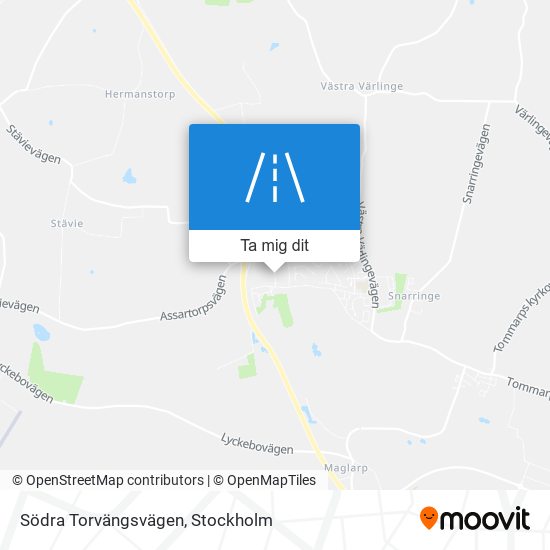 Södra Torvängsvägen karta