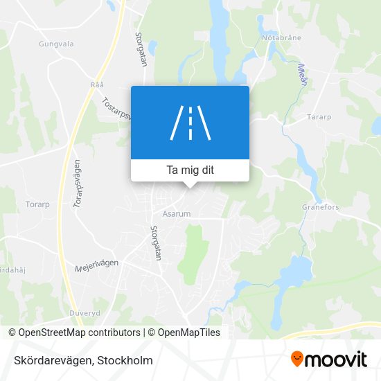 Skördarevägen karta