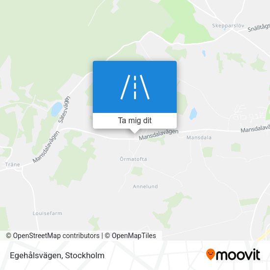 Egehålsvägen karta