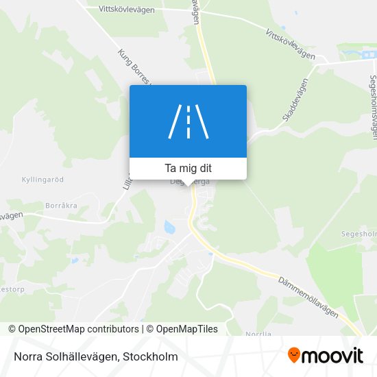 Norra Solhällevägen karta