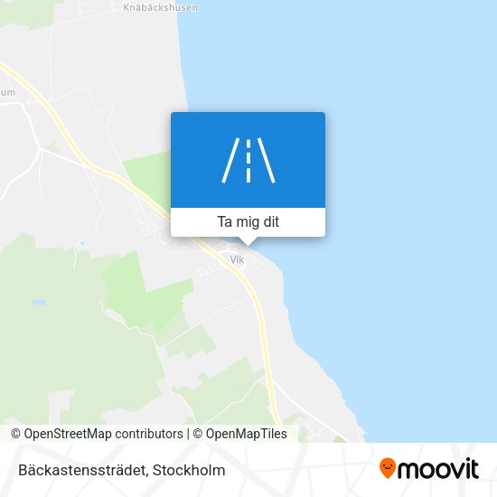 Bäckastenssträdet karta