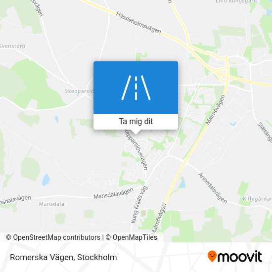 Romerska Vägen karta