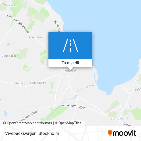 Vivebäcksvägen karta