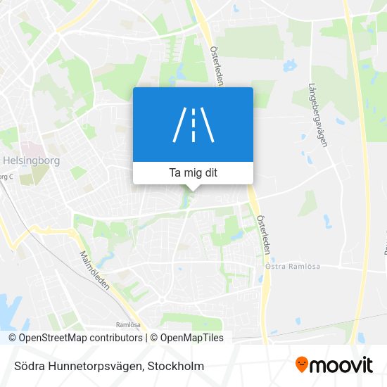Södra Hunnetorpsvägen karta
