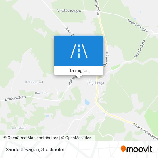 Sandödlevägen karta