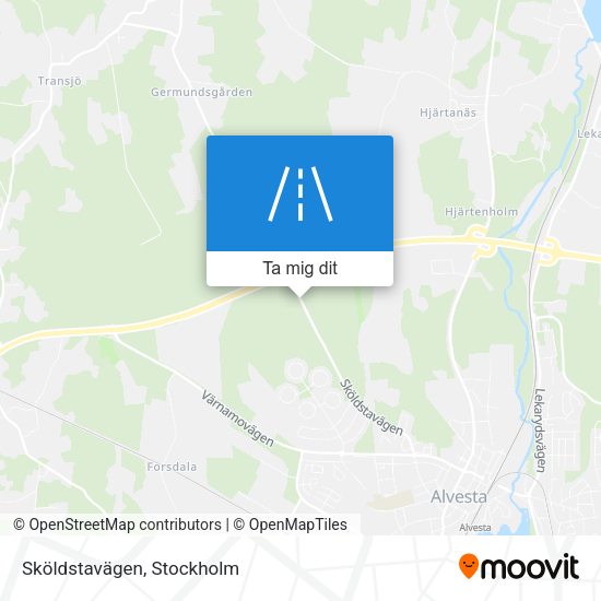 Sköldstavägen karta