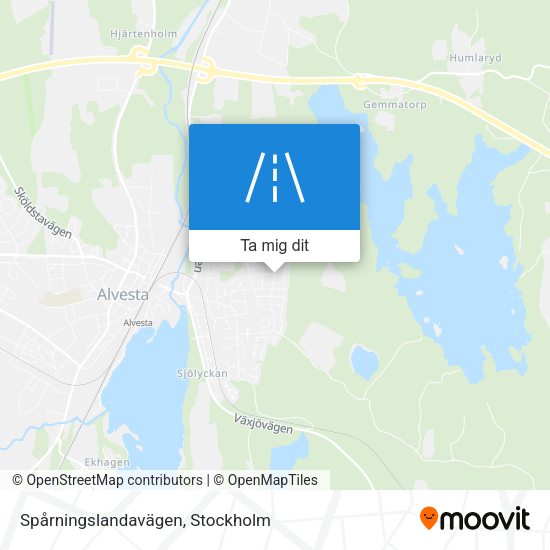 Spårningslandavägen karta