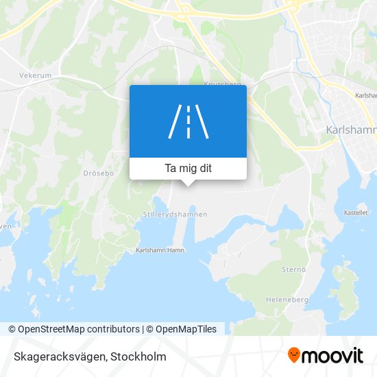 Skageracksvägen karta