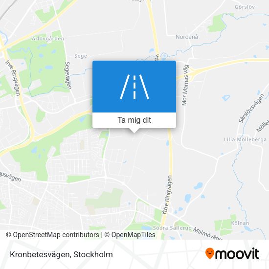 Kronbetesvägen karta