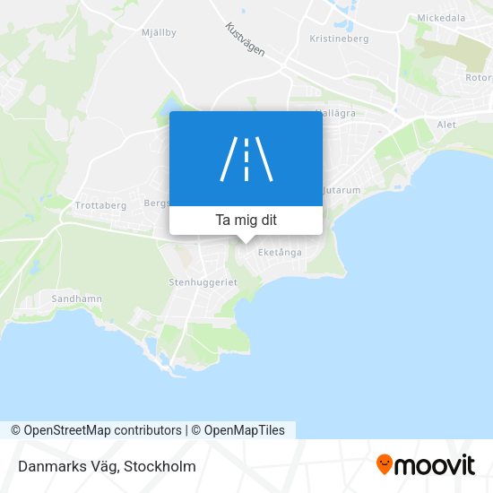 Danmarks Väg karta