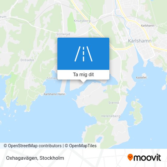 Oxhagavägen karta