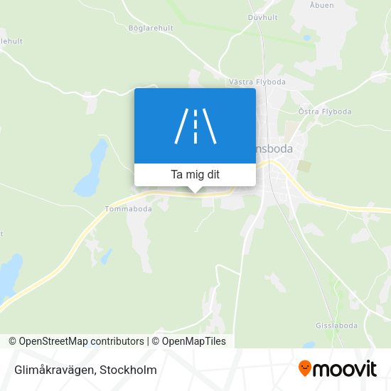 Glimåkravägen karta