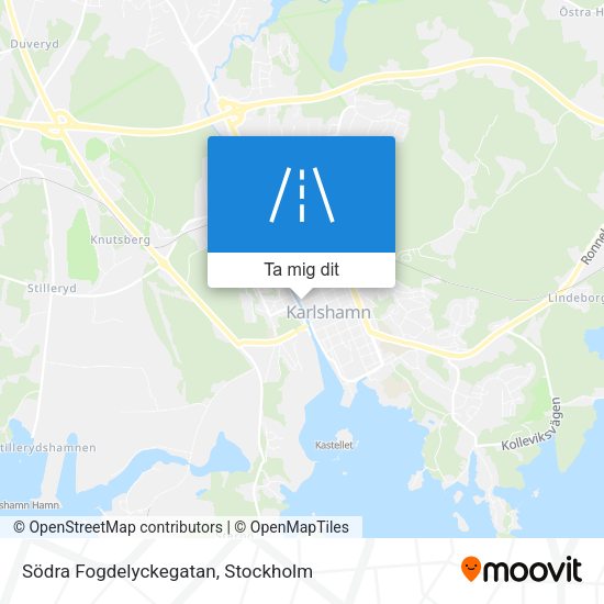 Södra Fogdelyckegatan karta