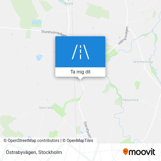 Östrabyvägen karta