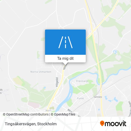 Tingsåkersvägen karta