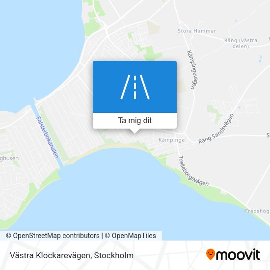 Västra Klockarevägen karta