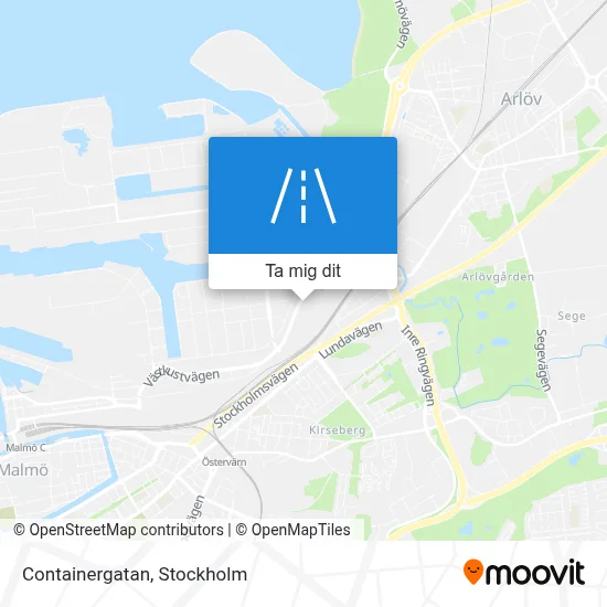 Containergatan karta