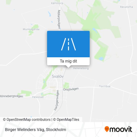 Birger Welinders Väg karta