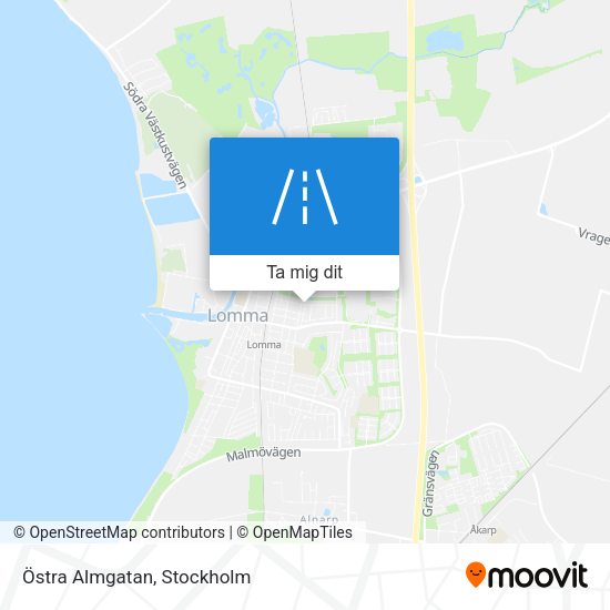 Östra Almgatan karta