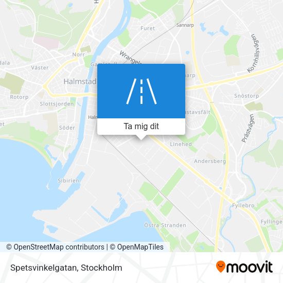 Spetsvinkelgatan karta