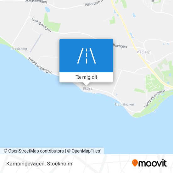 Kämpingevägen karta