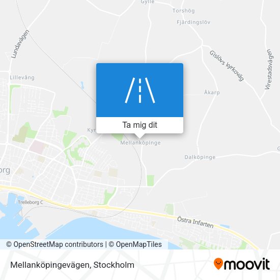 Mellanköpingevägen karta