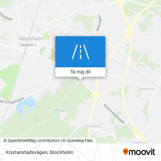 Kristanstadsvägen karta