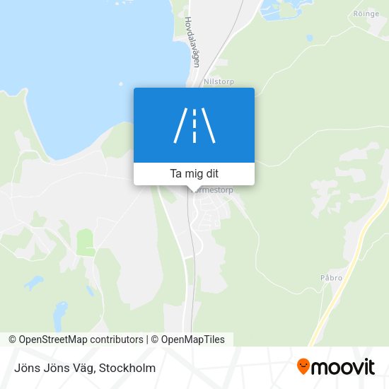 Jöns Jöns Väg karta