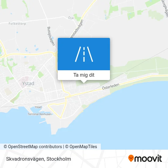 Skvadronsvägen karta