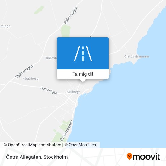 Östra Allégatan karta