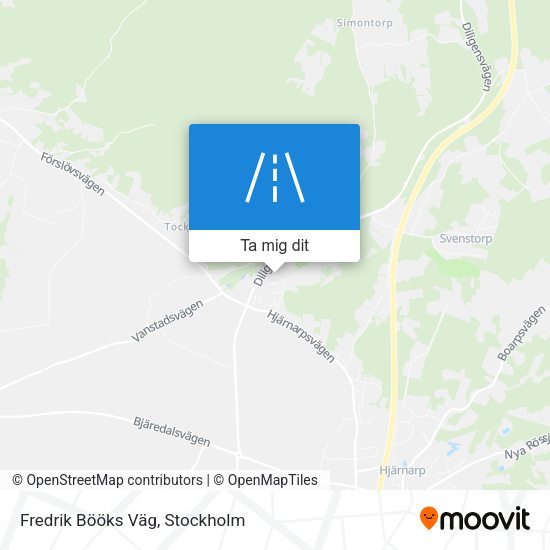 Fredrik Bööks Väg karta