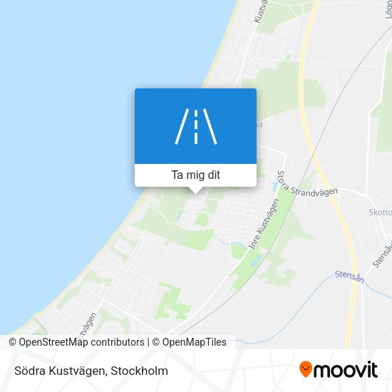 Södra Kustvägen karta