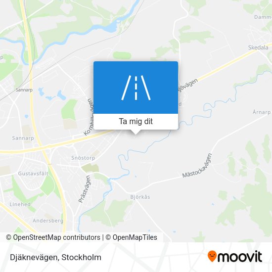 Djäknevägen karta