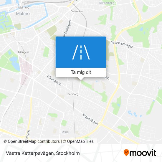 Västra Kattarpsvägen karta