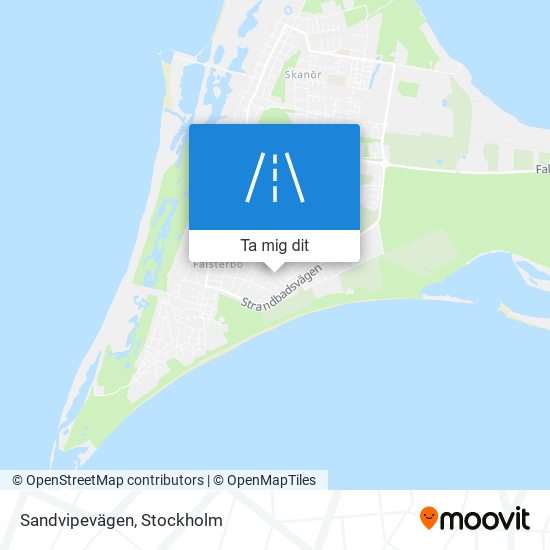 Sandvipevägen karta