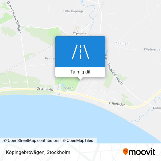 Köpingebrovägen karta