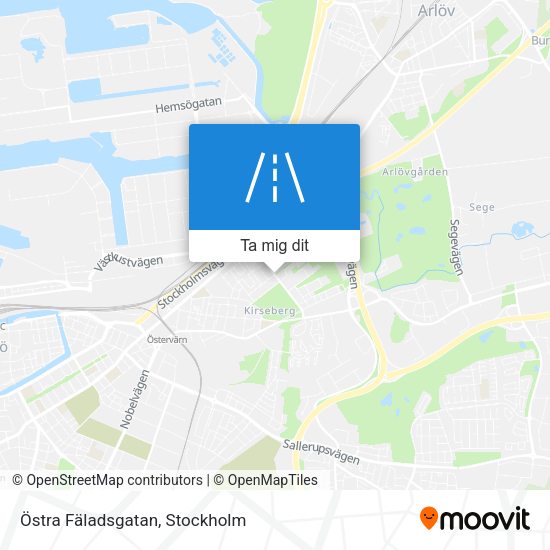 Östra Fäladsgatan karta
