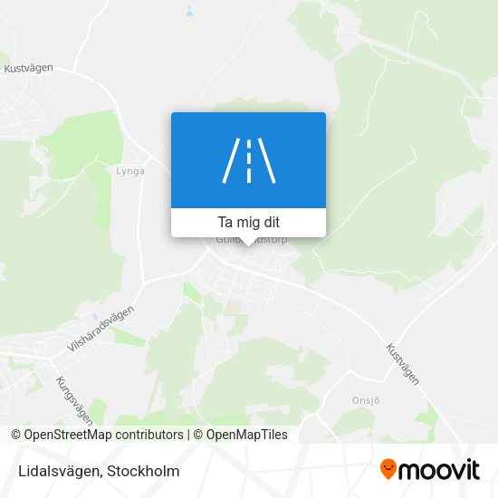 Lidalsvägen karta