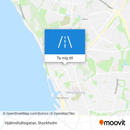 Hjälmshultsgatan karta