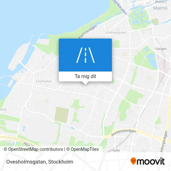 Ovesholmsgatan karta