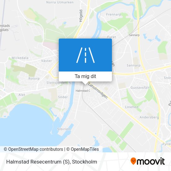 Halmstad Resecentrum (S) karta