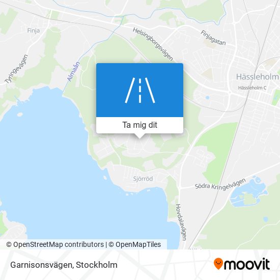 Garnisonsvägen karta