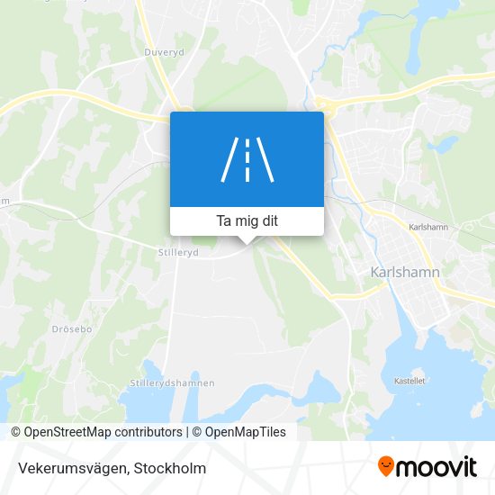 Vekerumsvägen karta