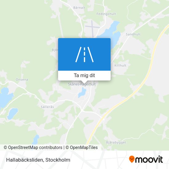 Hallabäcksliden karta