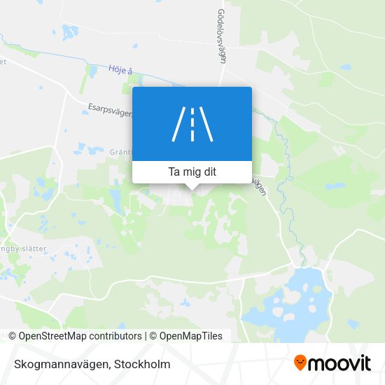 Skogmannavägen karta