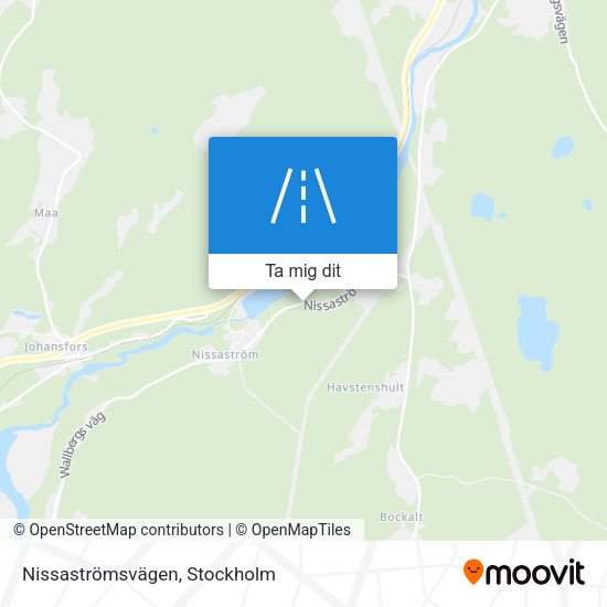 Nissaströmsvägen karta